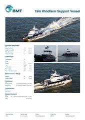 Brochure cover image for the project: 19m Windfarm Support Vessel