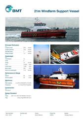 Brochure cover image for the project: 21m Windfarm Support Vessel