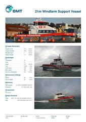 Brochure cover image for the project: 21m Windfarm Support Vessel