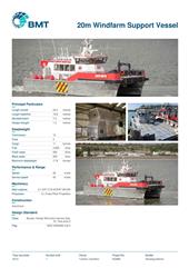Brochure cover image for the project: 20m Windfarm Support Vessel