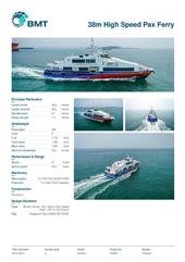 Brochure cover image for the project: 38m High Speed Pax Ferry