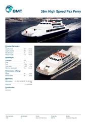 Brochure cover image for the project: 39m High Speed Pax Ferry