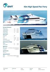Brochure cover image for the project: 45m High Speed Pax Ferry