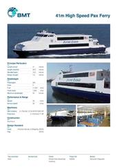 Brochure cover image for the project: 41m High Speed Pax Ferry