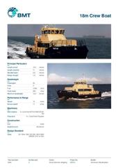 Brochure cover image for the project: 18m Crew Boat