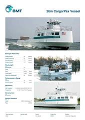 Brochure cover image for the project: 26m Cargo/Pax Vessel