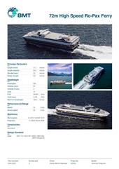 Brochure cover image for the project: 72m High Speed Ro-Pax Ferry