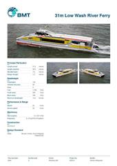 Brochure cover image for the project: 31m Low Wash River Ferry