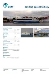 Brochure cover image for the project: 35m High Speed Pax Ferry