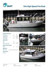 Brochure cover image for the project: 10m High Speed Fire Boat