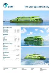 Brochure cover image for the project: 40m Slow Speed Pax Ferry