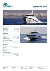 Brochure cover image for the project: 18m Patrol Boat