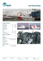 Brochure cover image for the project: 31m Patrol Boat