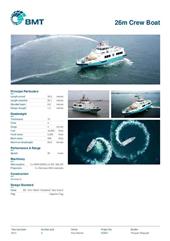 Brochure cover image for the project: 26m Crew Boat