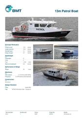 Brochure cover image for the project: 13m Patrol Boat