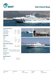 Brochure cover image for the project: 24m Patrol Boat