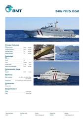 Brochure cover image for the project: 34m Patrol Boat
