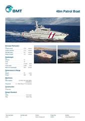 Brochure cover image for the project: 48m Patrol Boat