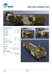 Brochure cover image for the project: 30m Fast Landing Craft