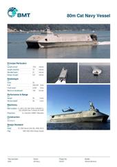 Brochure cover image for the project: 80m Cat Navy Vessel