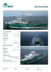 Brochure cover image for the project: 42m Crew Boat