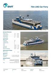 Brochure cover image for the project: 70m LNG Car Ferry