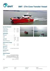 Brochure cover image for the project: BMT - 27m Crew Transfer Vessel