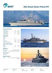 Brochure cover image for the project: 26m Royal Oman Police PIV