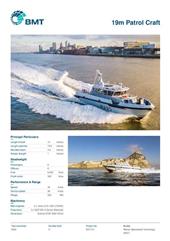 Brochure cover image for the project: 19m Patrol Craft