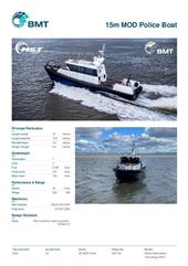 Brochure cover image for the project: 15m MOD Police Boat