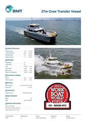 Brochure cover image for the project: 27m Crew Transfer Vessel